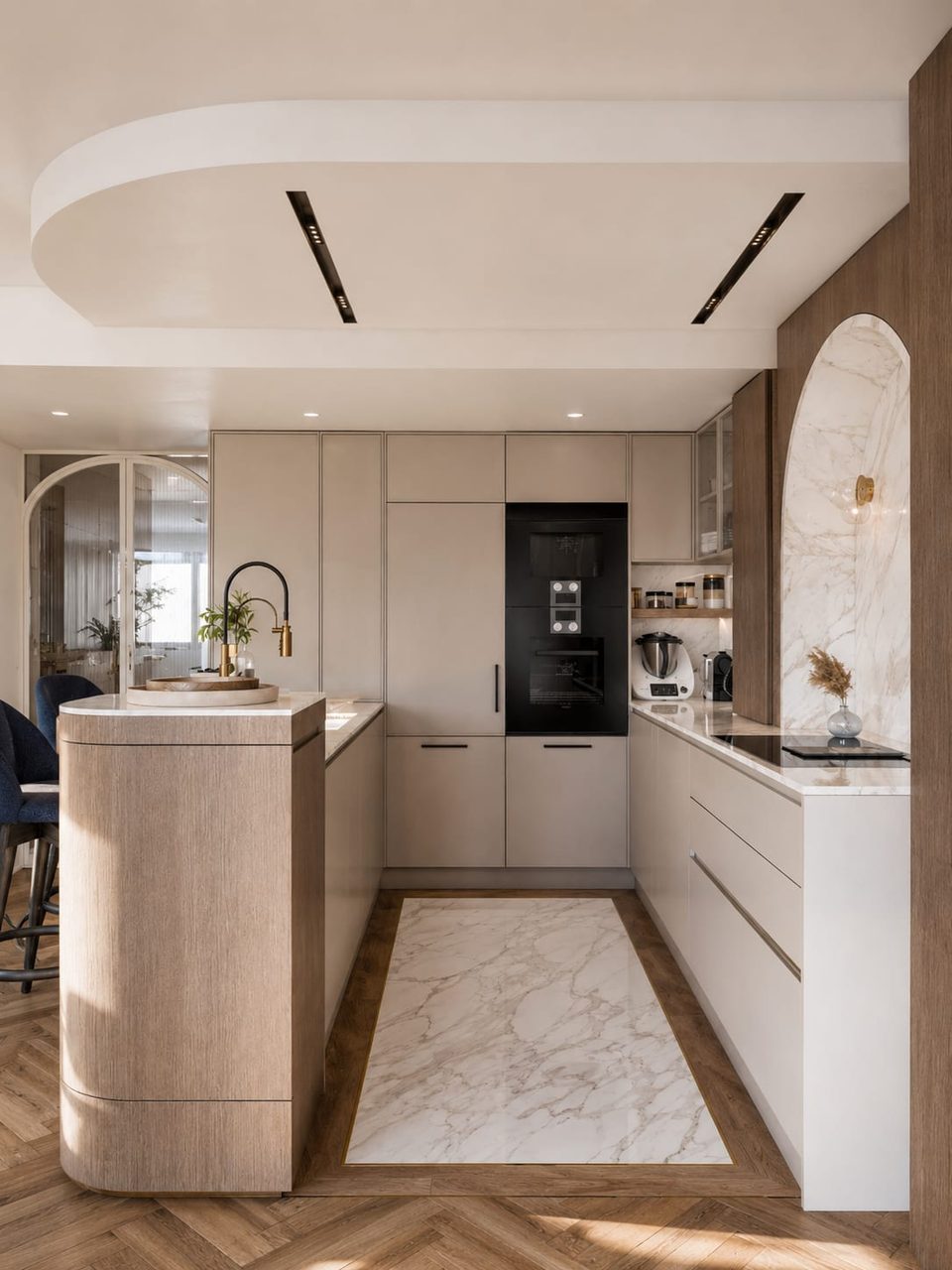 Wagram, Paris — cuisine, rénovation d'appartement par Créa'Home
