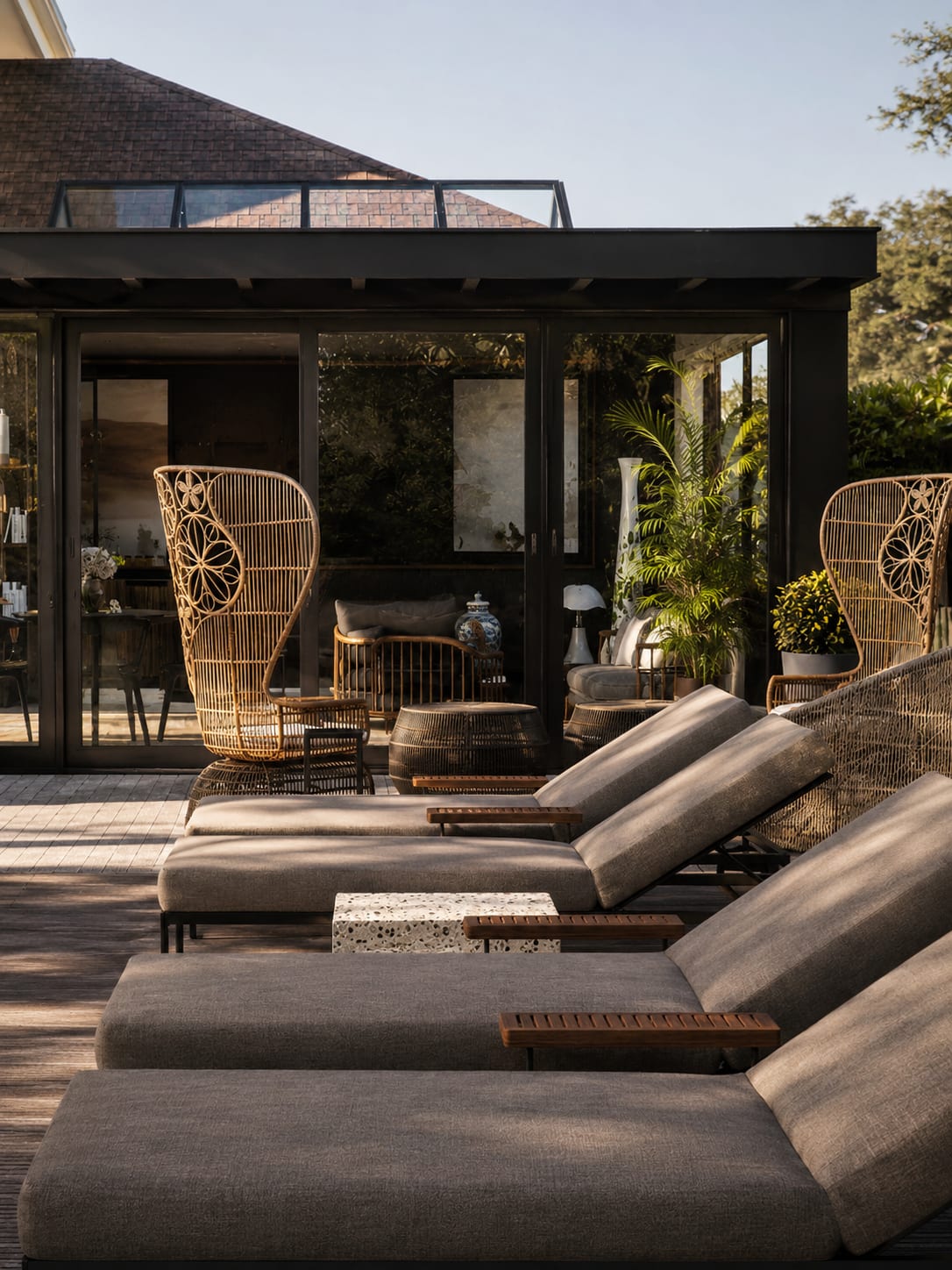 River Chan — vue 2, pool house & extension par Créa'Home