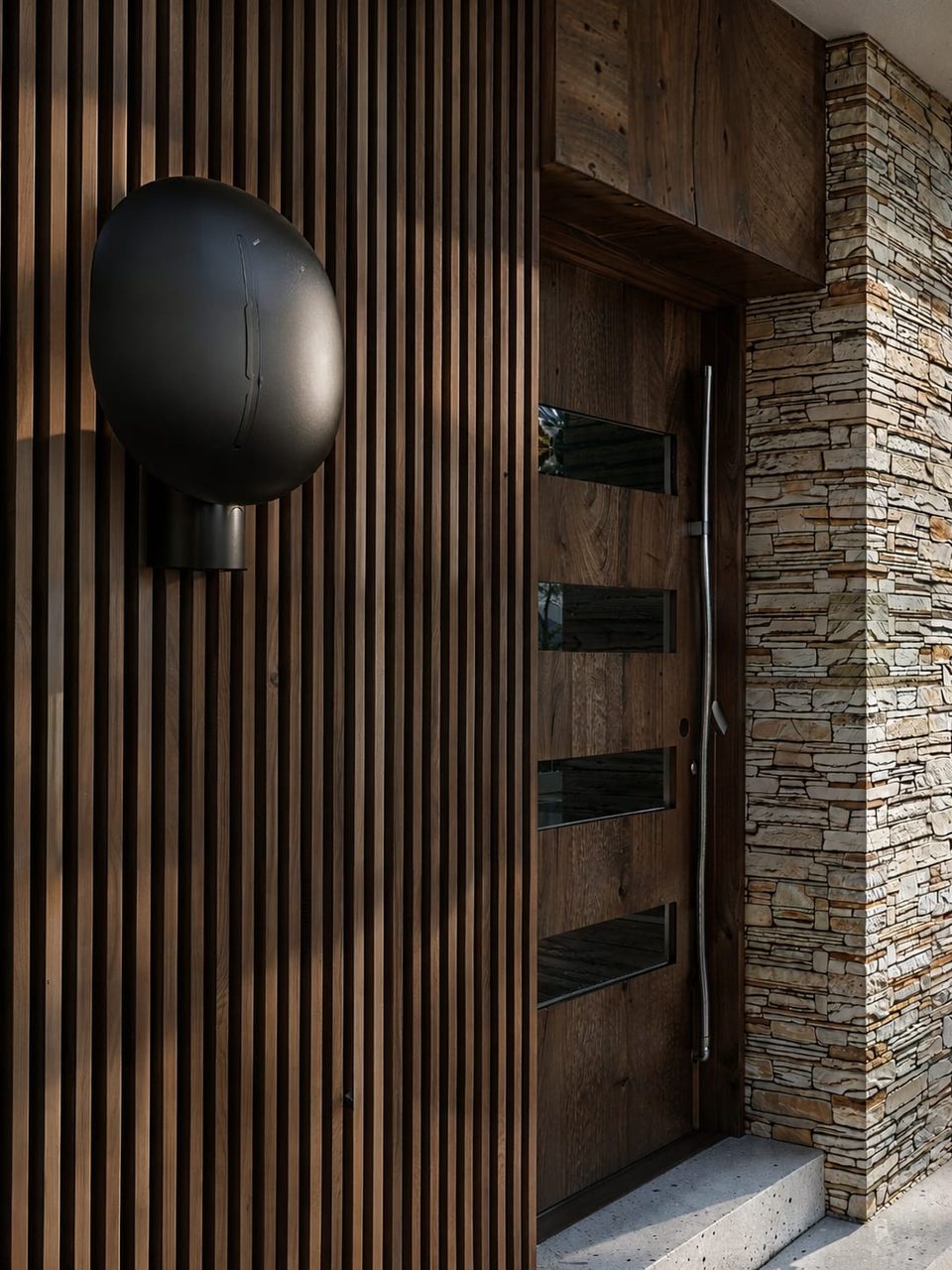 Villa Benoit — entrée, rénovation de villa par Créa'Home