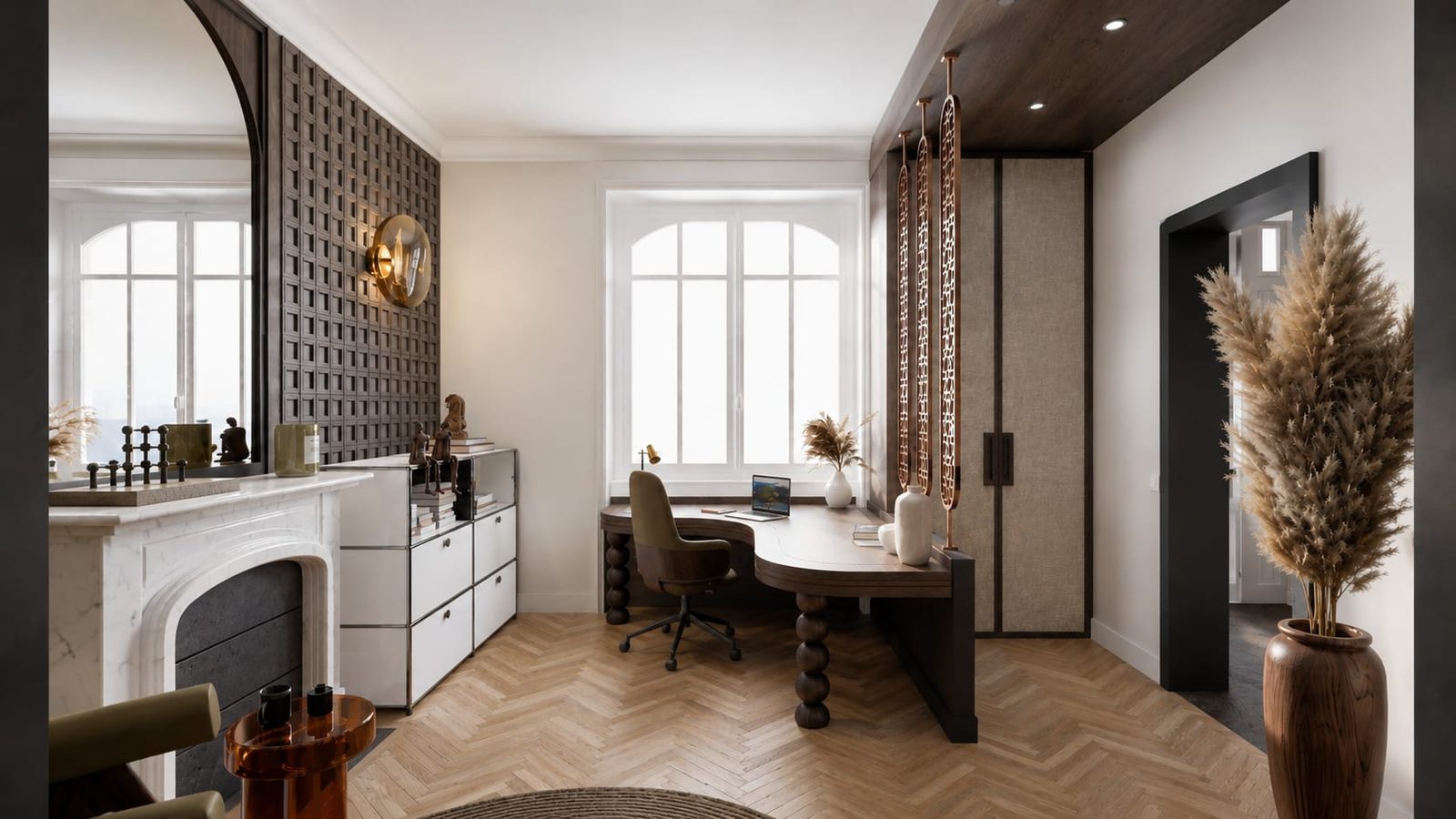 Rue du Temple, Paris — bureau, rénovation d'appartement par Créa'Home