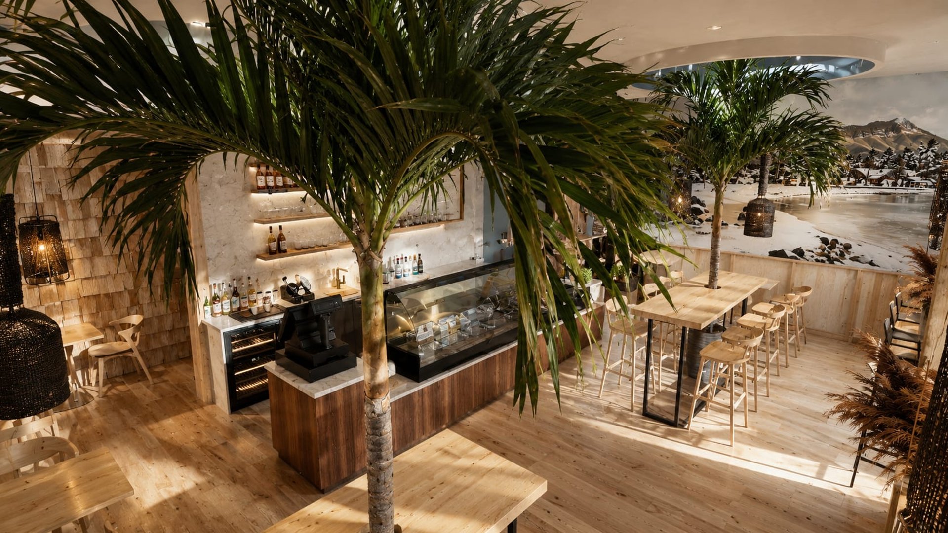 Poke & Tea — salle, restaurant par Créa'Home