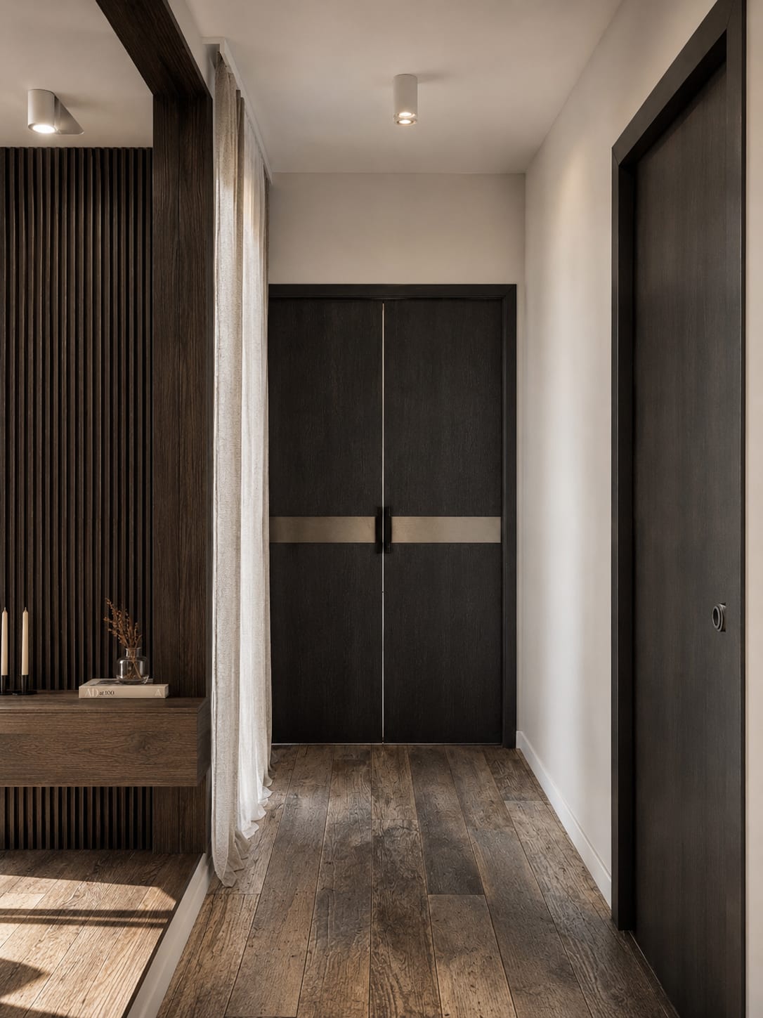 Heracleum — couloir, rénovation d'appartement par Créa'Home