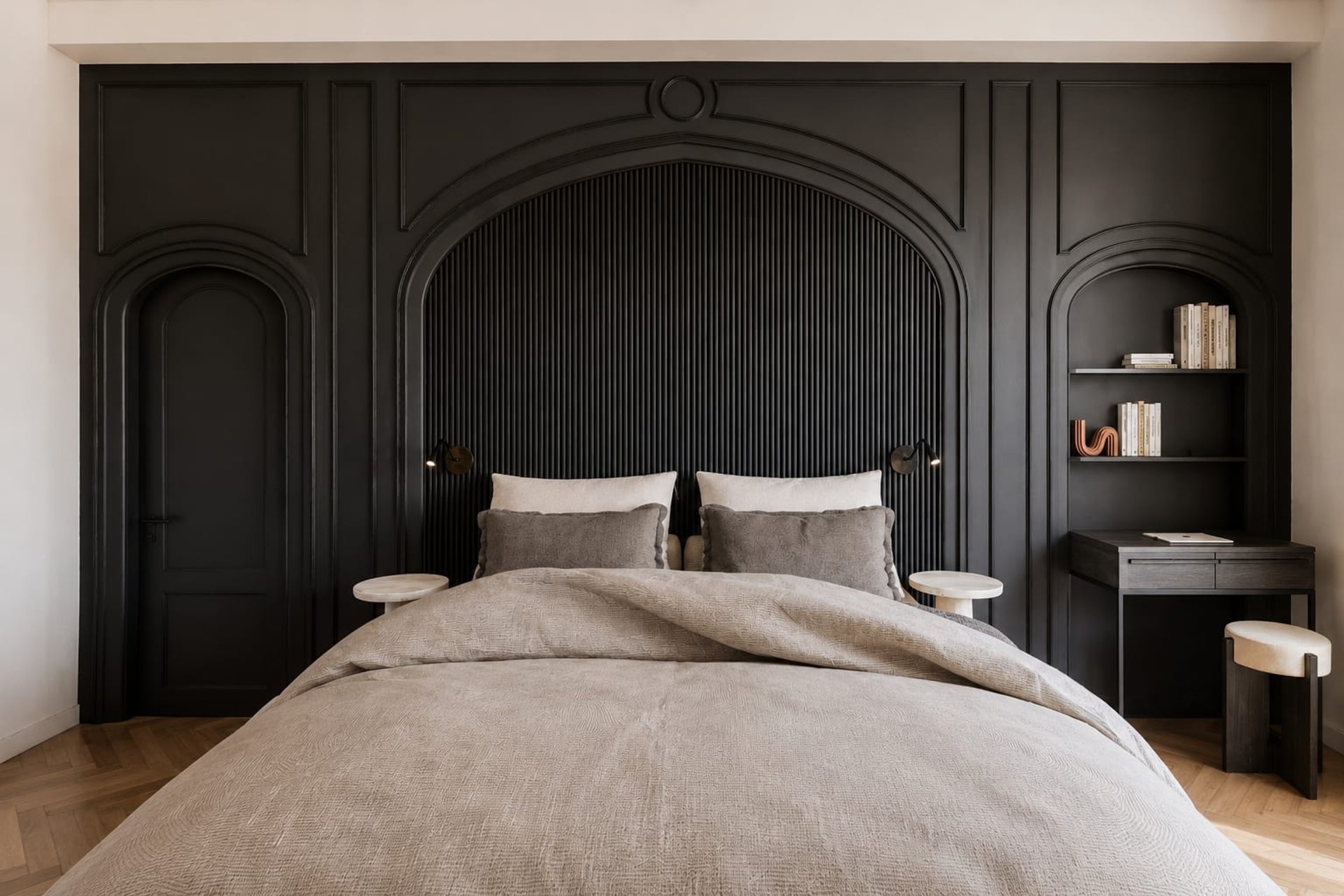 Villa Kerquessaud, La Baule — chambre, rénovation de villa par Créa'Home