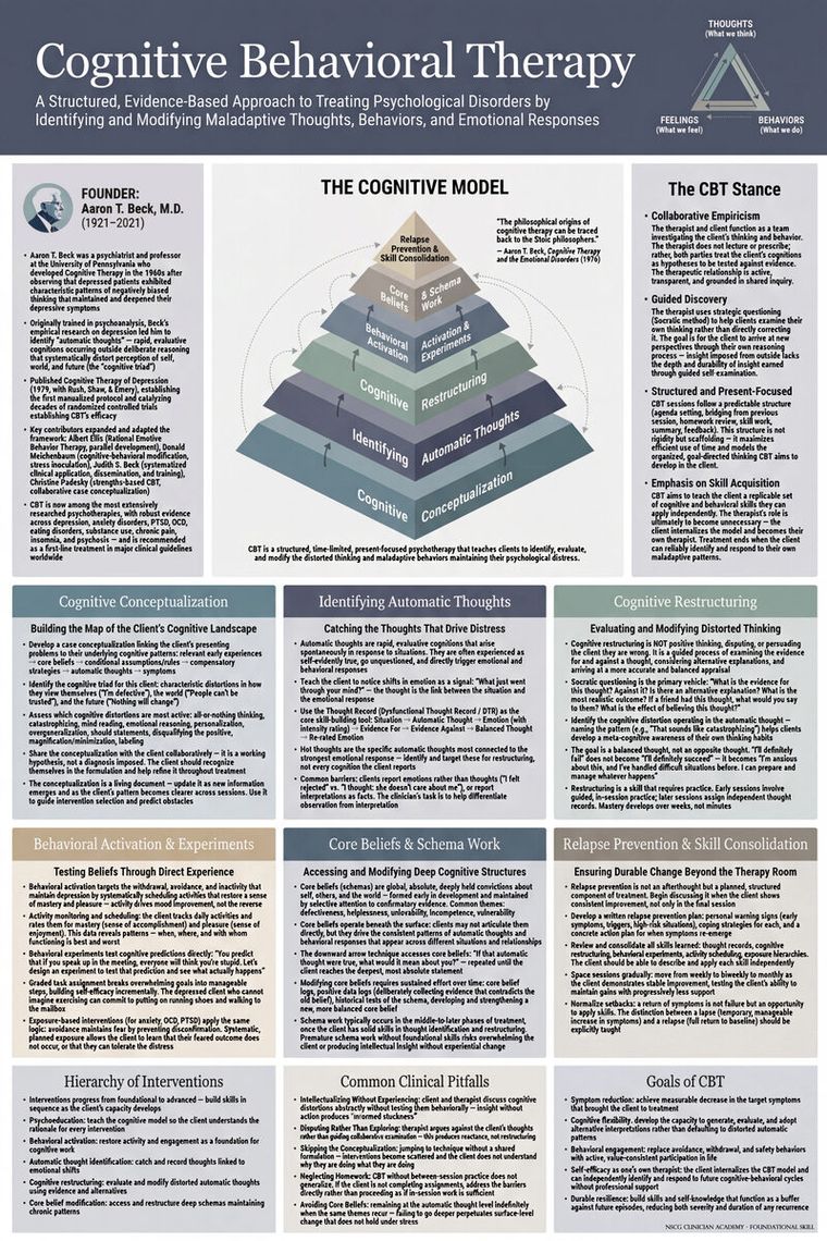 Cognitive Behavioral Therapy (CBT) training poster