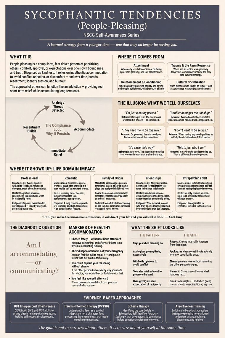 People-Pleasing training poster