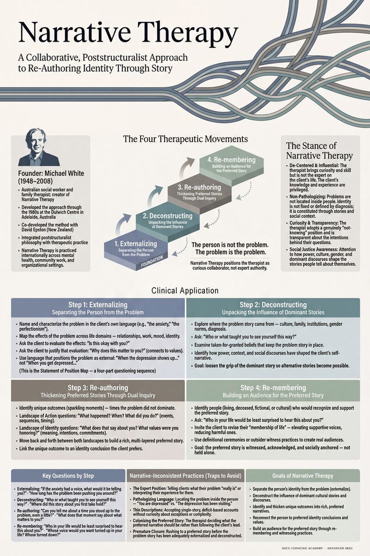 Narrative Therapy training poster