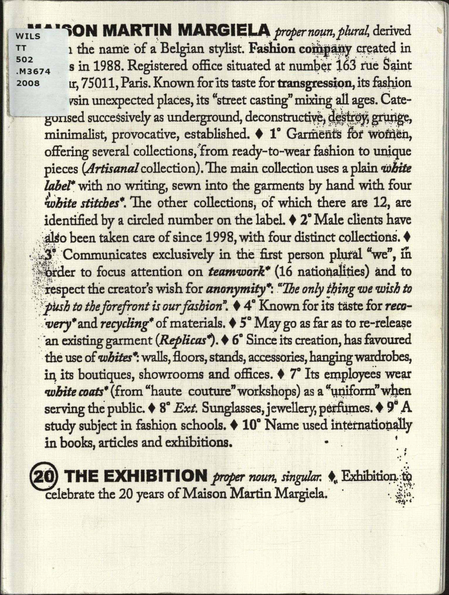 Maison Martin Margiela: The Exhibition - Image 1