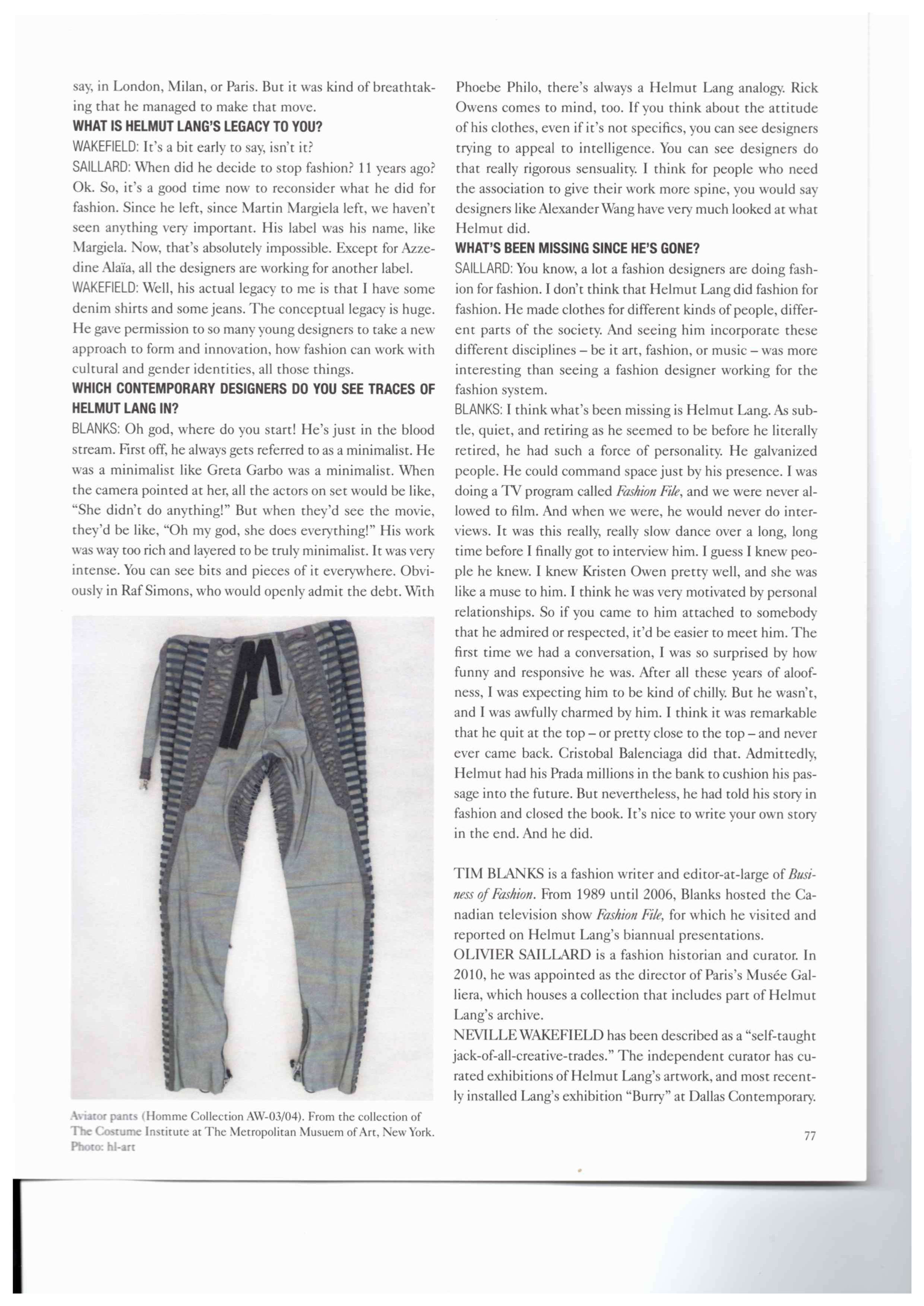 helmut lang 032c magazine - Image 37