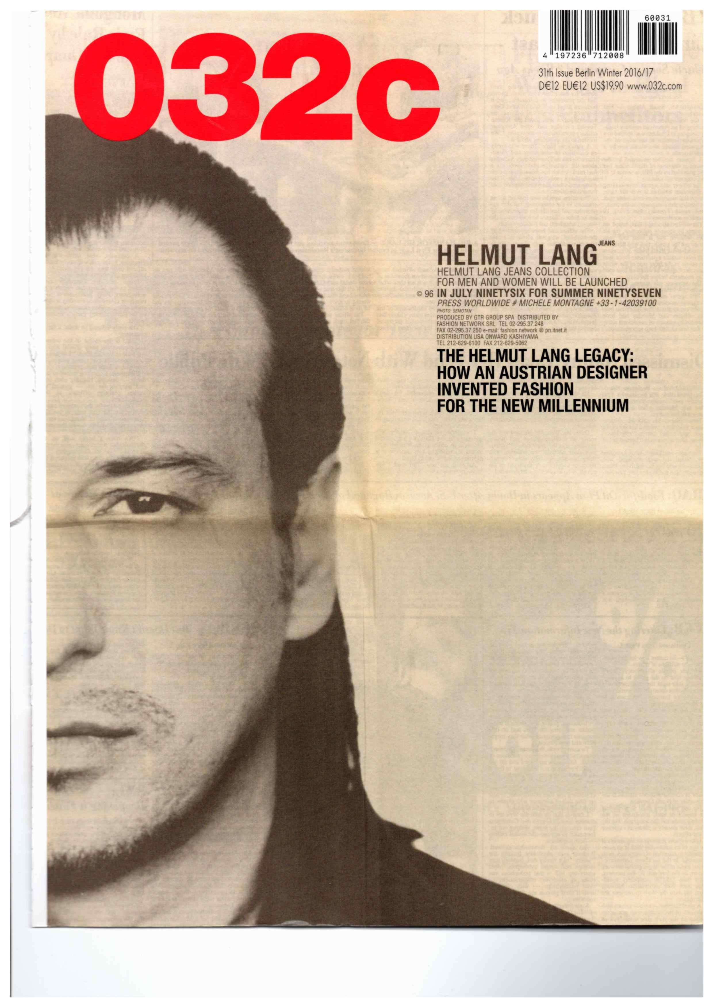 helmut lang 032c magazine - Image 1