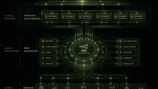 Abstract line illustration representing Automated Apollo Enrollment via Intent Webhooks