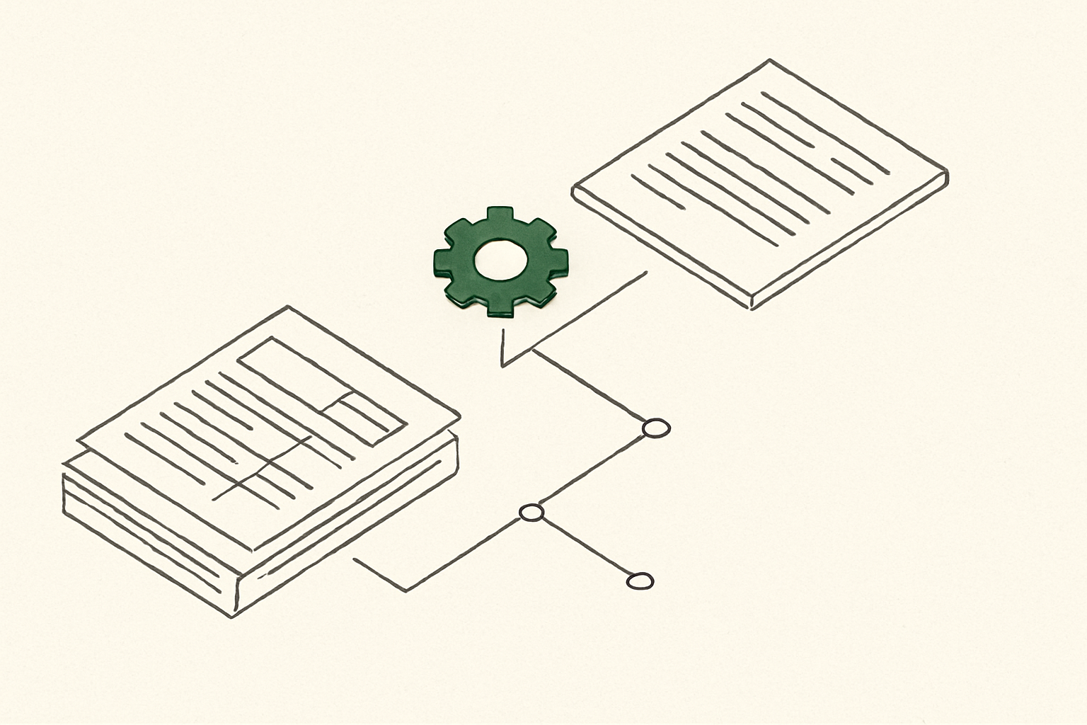 Abstract line illustration representing AI Workflows for Tax Season: Scale Without Hiring