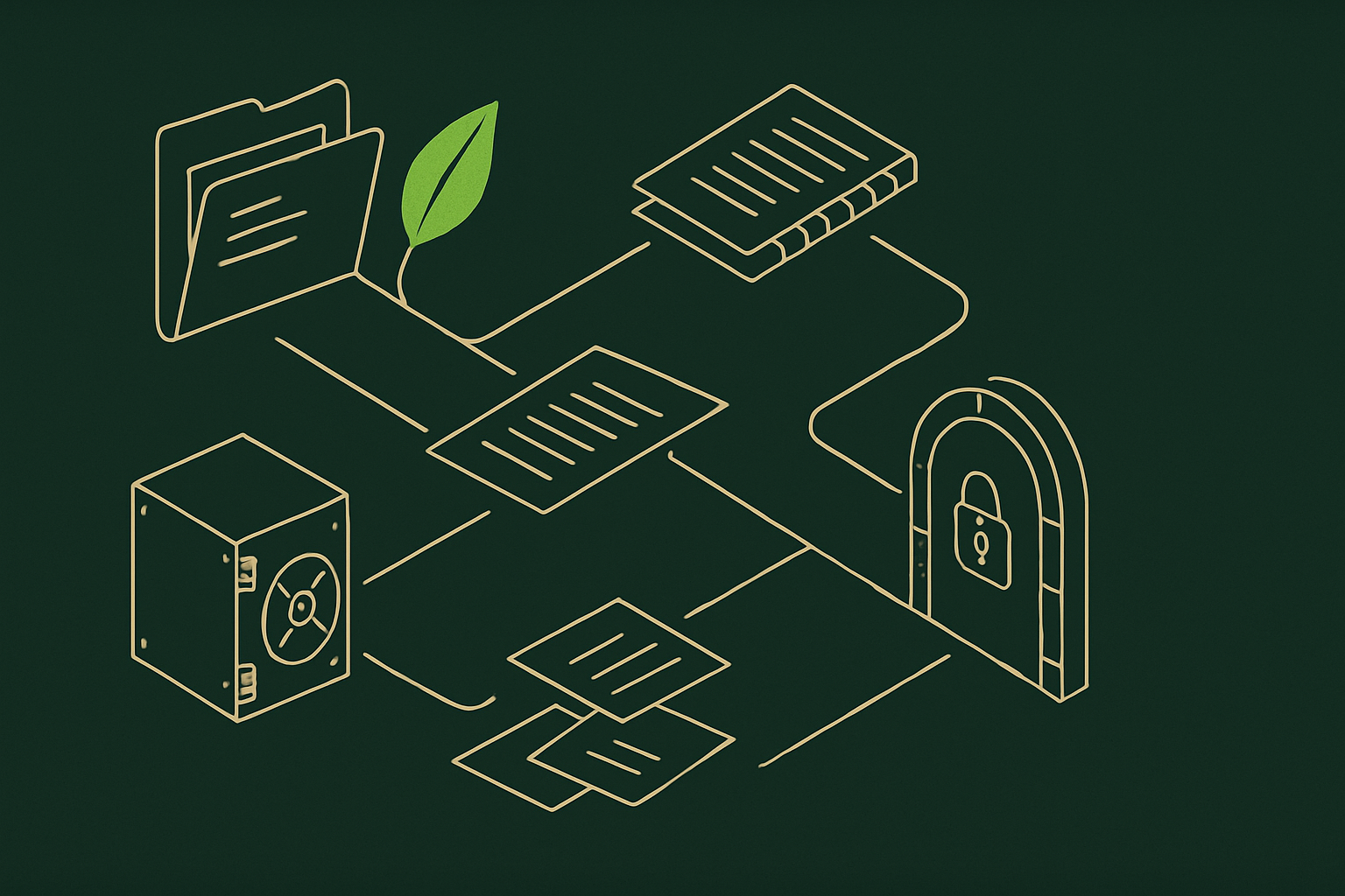 Abstract line illustration representing iManage Workflow Automation: Why Legal Firms Still Fall Short