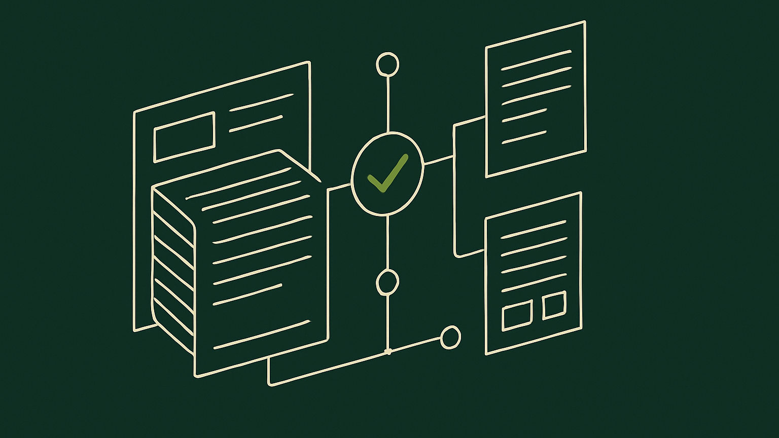 Abstract line illustration representing Build vs Buy AI for Accounting Firms: The Decision Framework