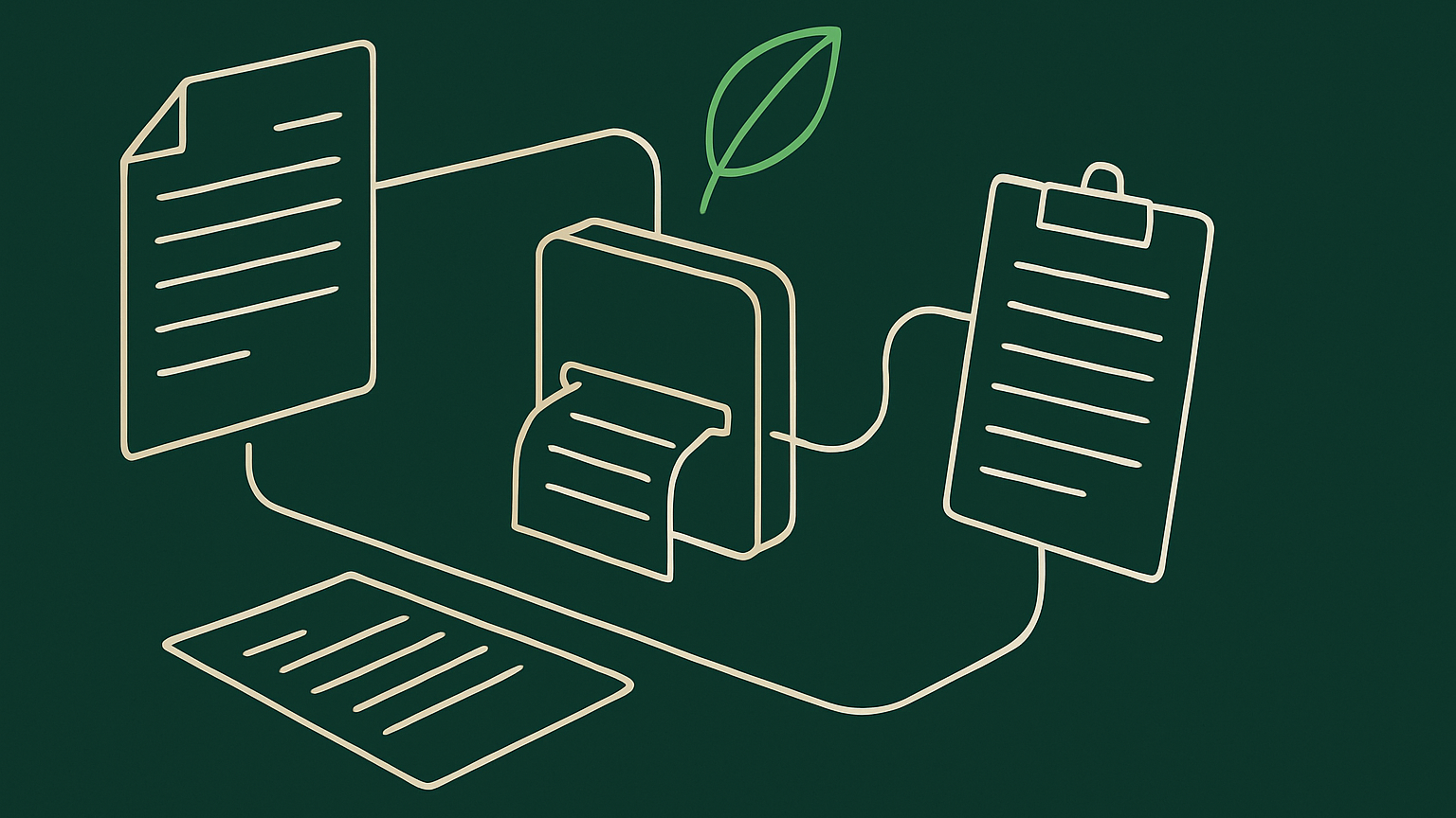 Abstract line illustration representing Reconcile Client Accounts 10x Faster With Custom AI Workflows