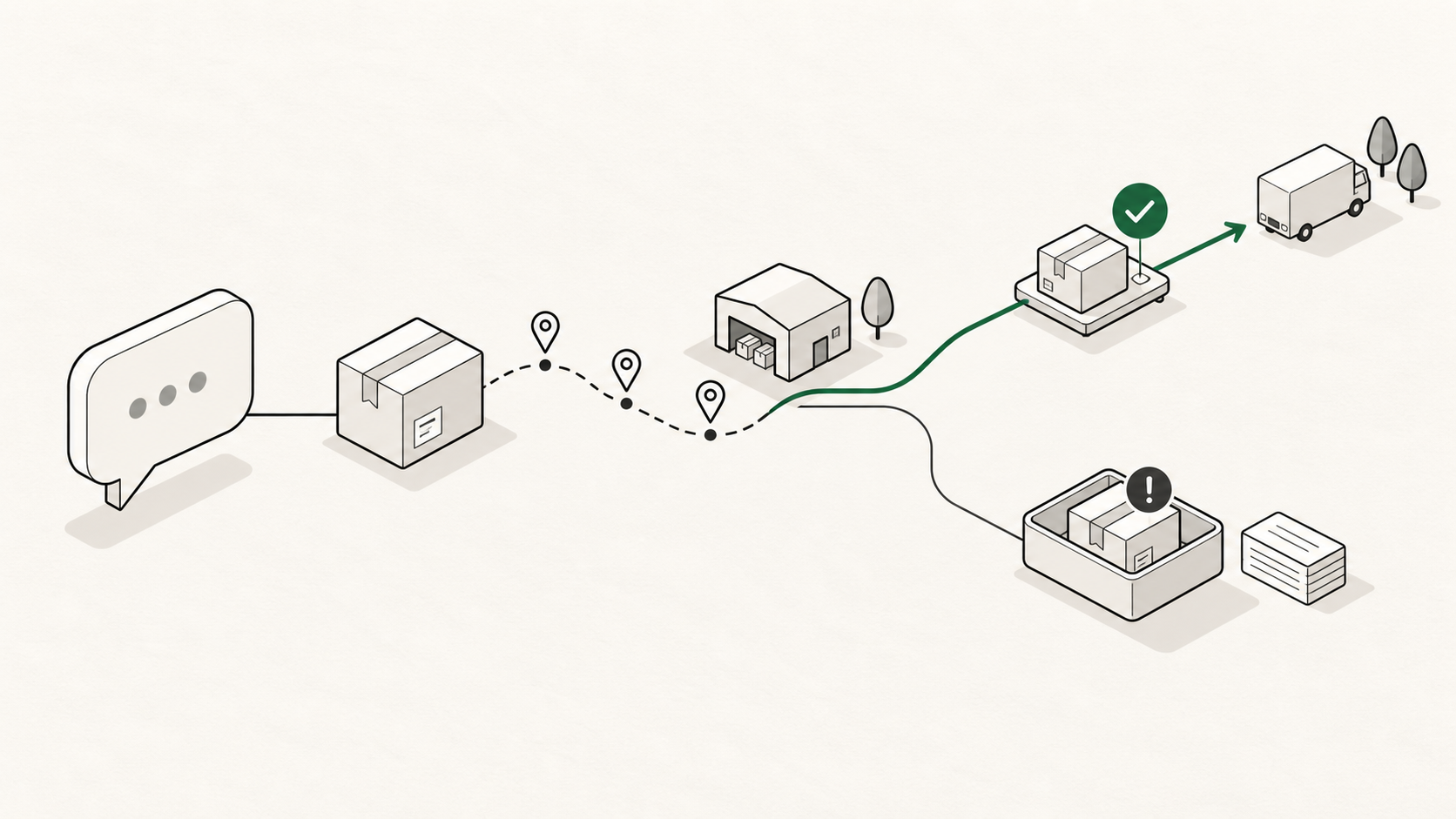 Abstract line illustration representing AI Chatbot for Ecommerce: What to Automate and What to Escalate