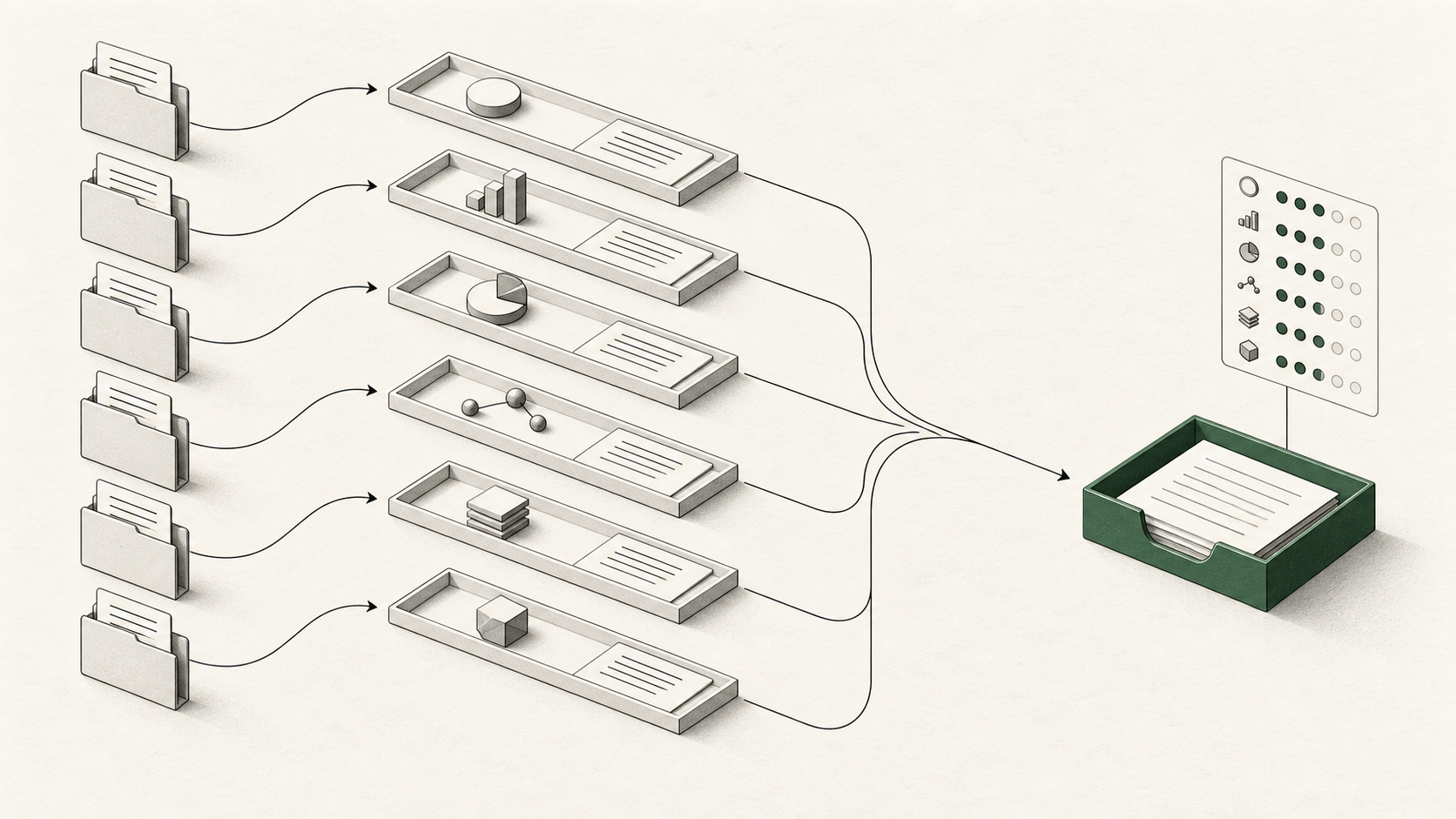 Abstract line illustration representing Best AI Recruiting Software: 6 Tools and a Buyer’s Scorecard