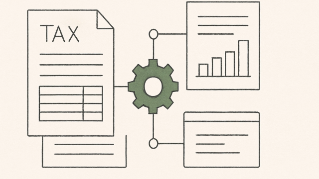 Abstract line illustration representing Tax Document Automation Workflow for CPA Firms