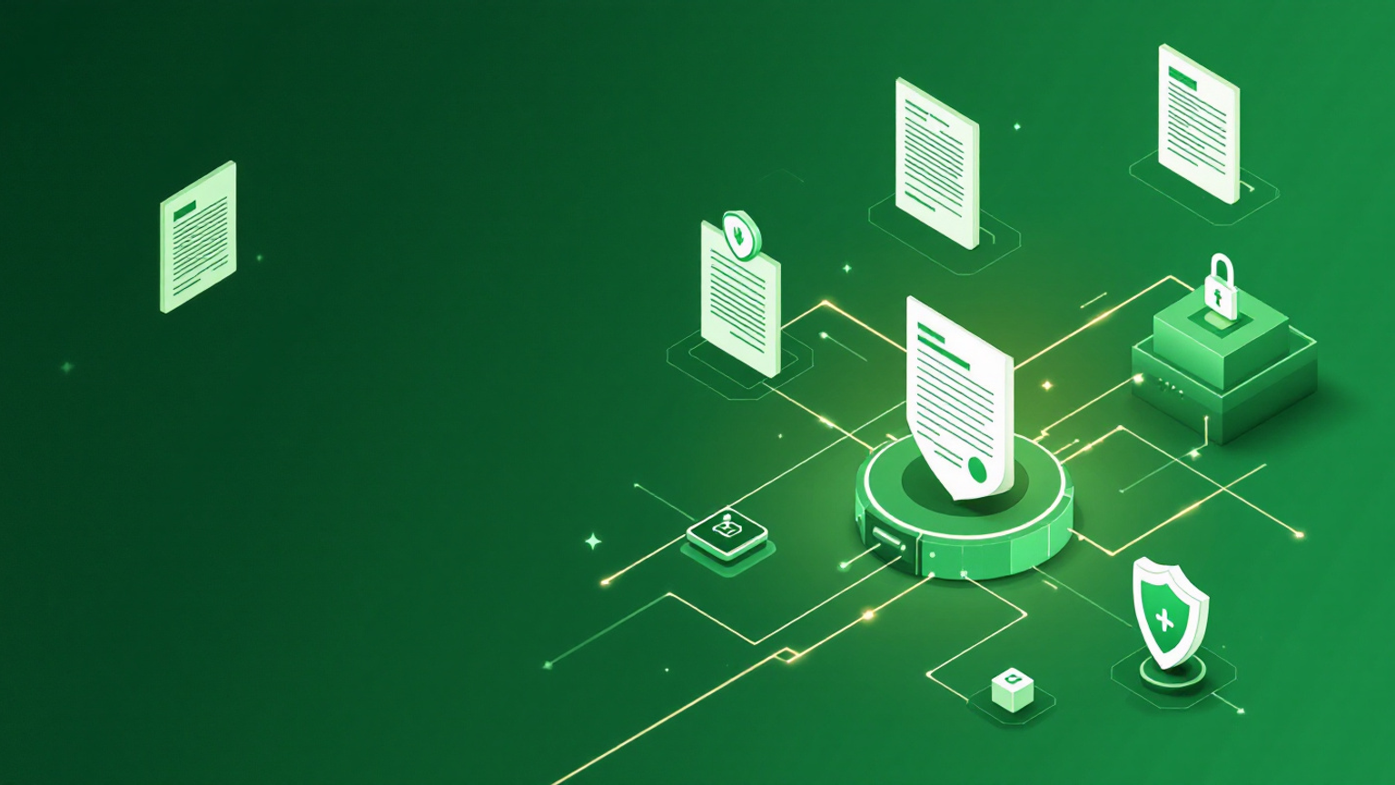 Abstract line illustration representing AI Automation ROI by Industry: 2025 Benchmarks for Law, Accounting, and Financial Services