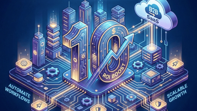 Abstract line illustration representing Top 10 AI Automation Agencies for B2B SaaS (2026 Review & Rankings)