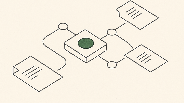 Abstract line illustration representing What Can Airtable Automation Do Before You Need More?