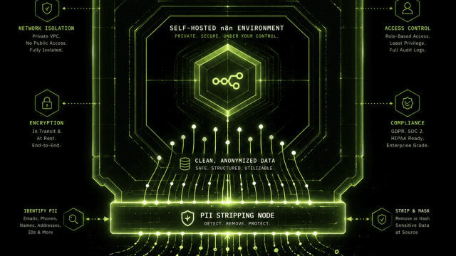 Abstract line illustration representing Self Hosting n8n: Architecture, Security, and Cost