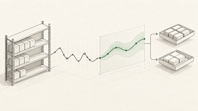 Abstract line illustration representing AI Demand Forecasting: Buy a Tool or Build Around Your Data?