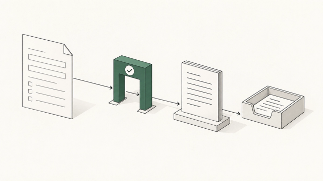 Abstract line illustration representing AI Form Builder: What to Choose Before You Automate Intake