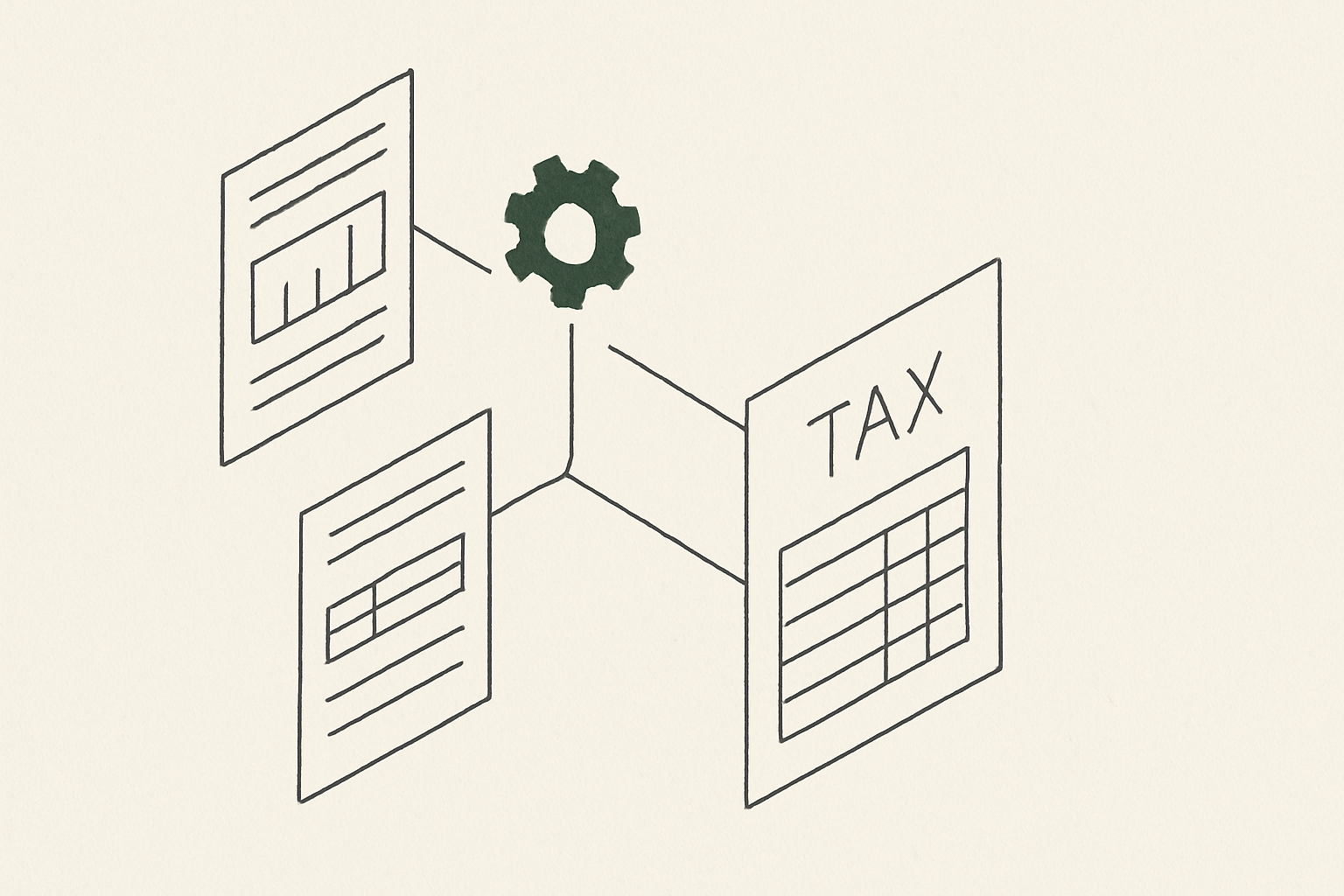Abstract line illustration representing Client Onboarding Automation for UAE Wealth Managers