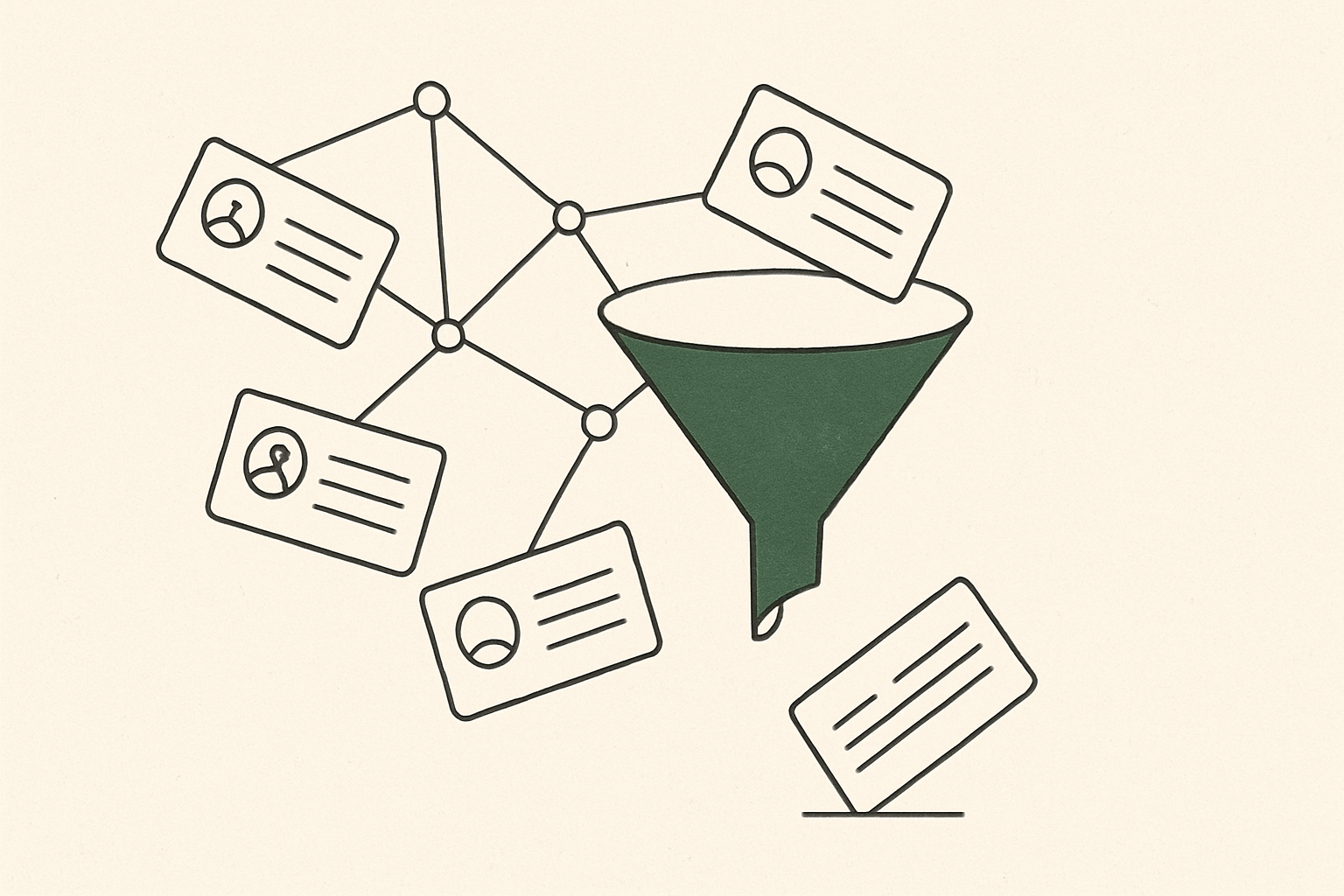 Abstract line illustration representing Why AI Sales Agents Fail: Our Own 11,458-Message Post-Mortem