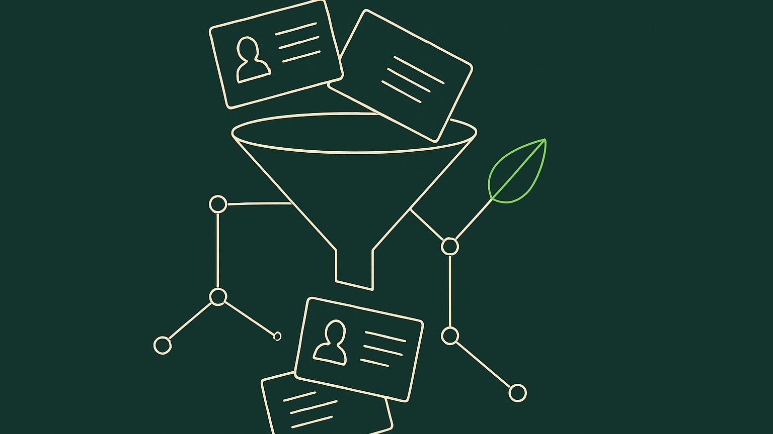 Abstract line illustration representing How to Build a Sales Automation Pipeline with n8n