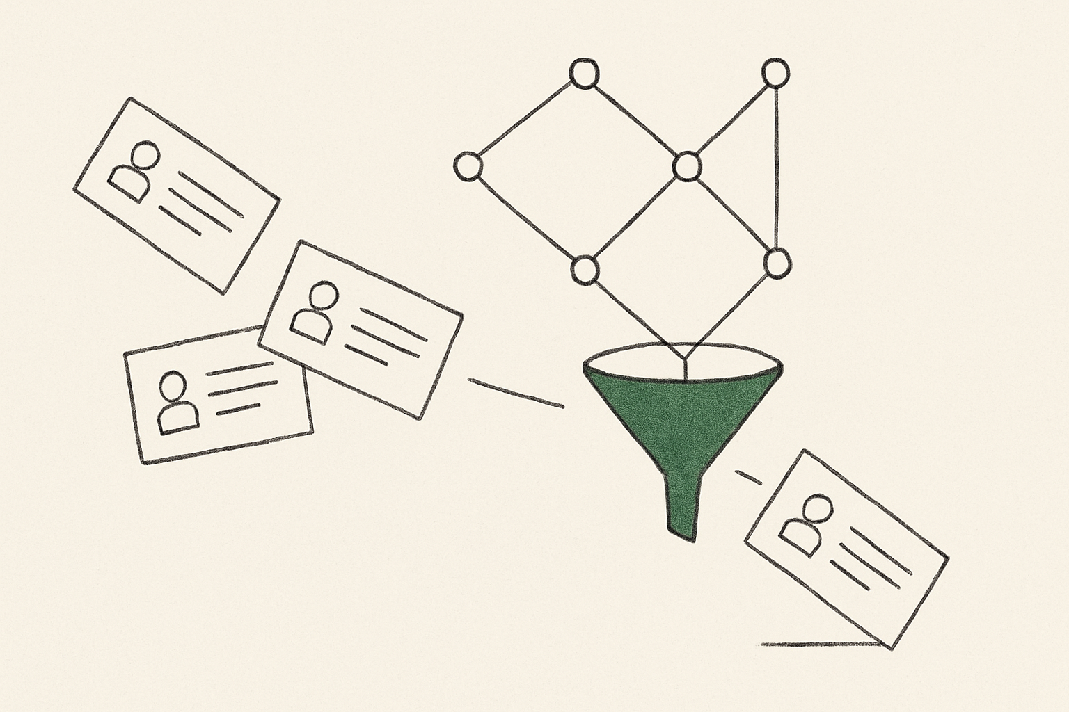 Abstract line illustration representing Does CRM Marketing Automation Fix Bad Leads?