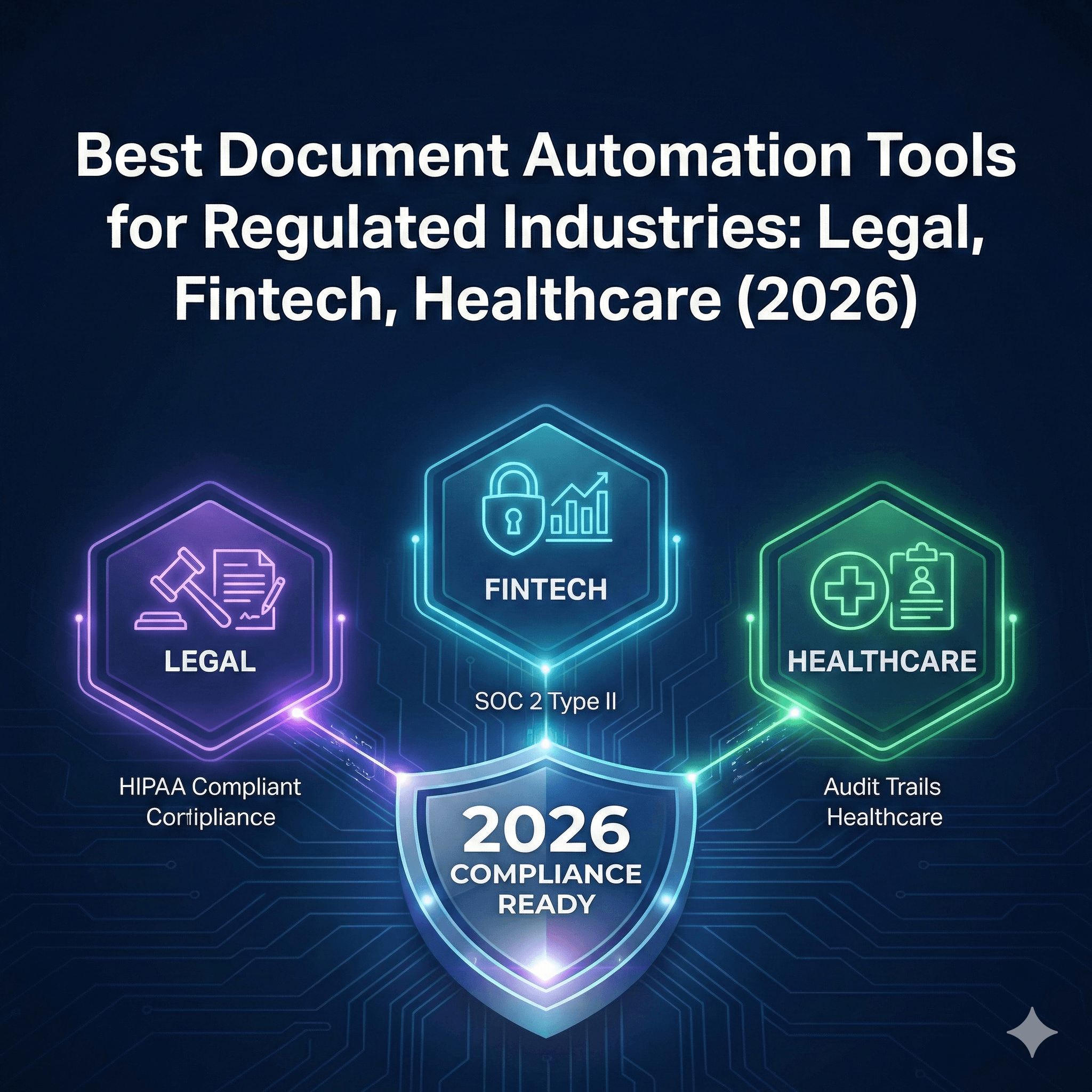 Abstract line illustration representing Best Document Automation Tools for Regulated Industries 2026