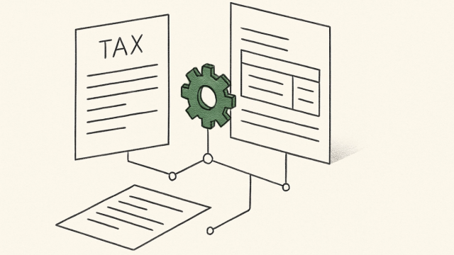 Abstract line illustration representing AI Tax Preparation Software: What Should a CPA Firm Expect?