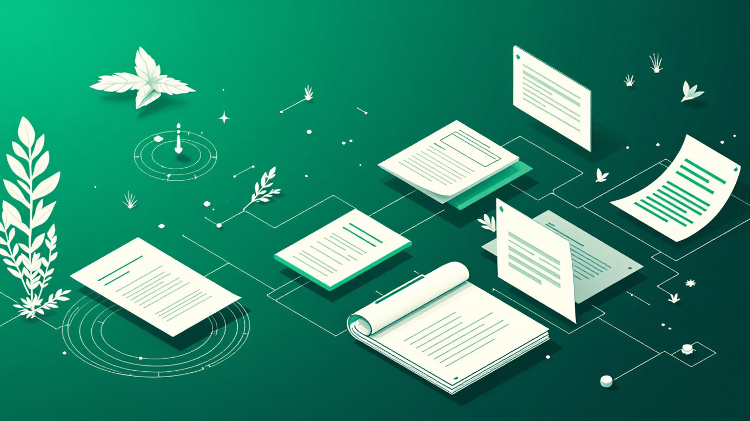 Abstract line illustration representing iManage Stores Documents. It Doesn't Read Them for Conflicts.