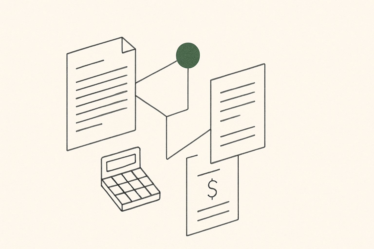 Abstract line illustration representing Cross-Document Data Mismatches: The Tax-Season Problem Most Intake Tools Never Check For