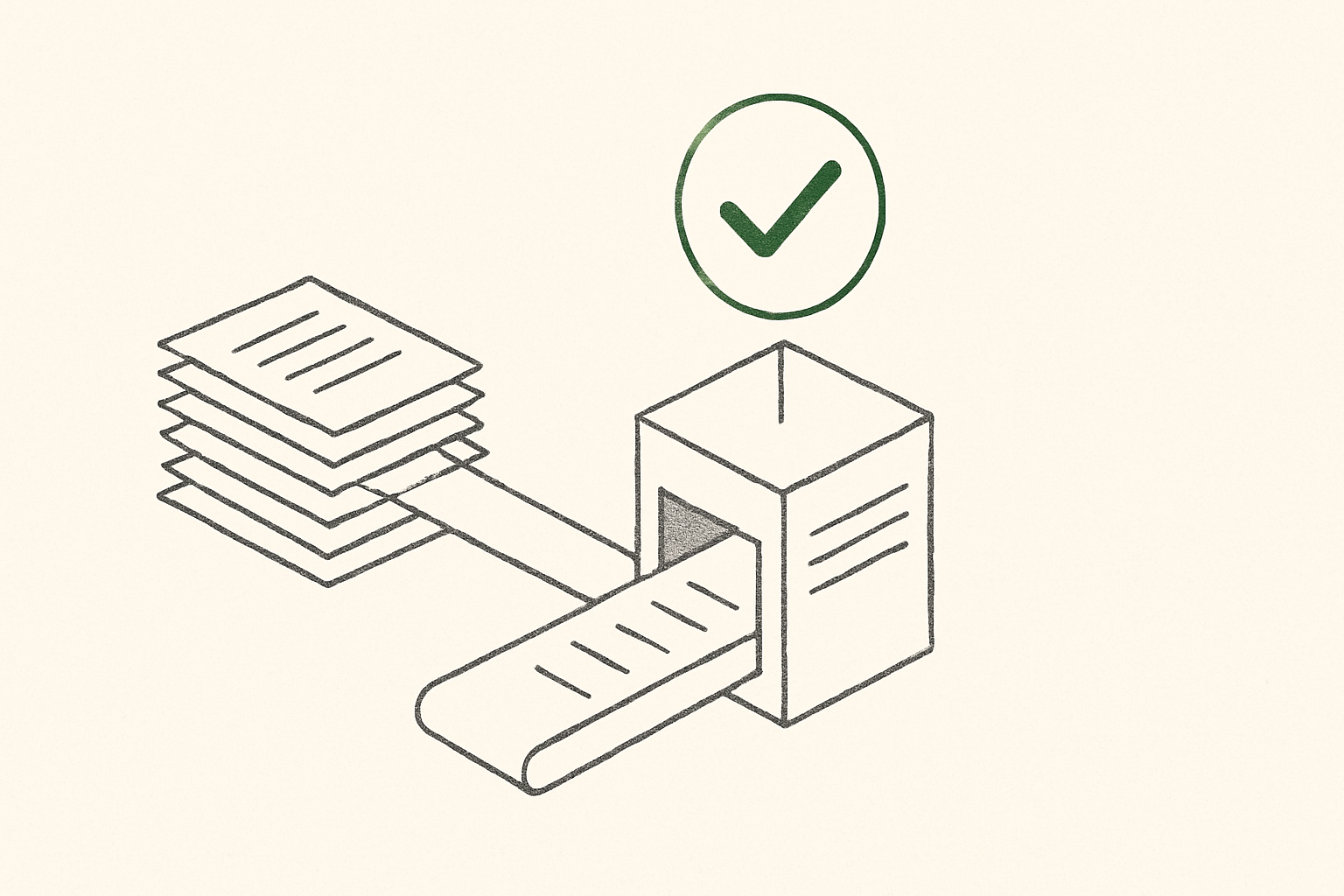Abstract line illustration representing Can You Automate Sales Documents Without Losing the Trail?