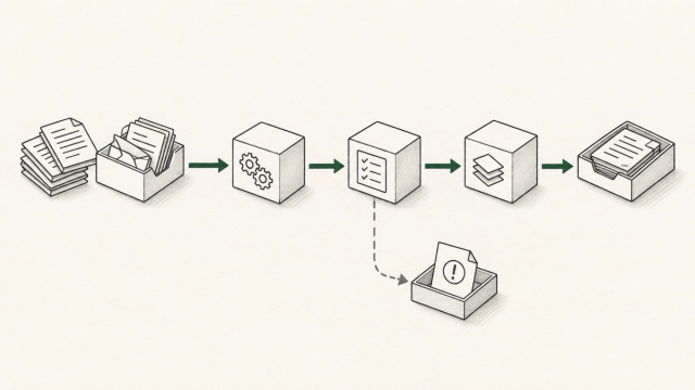 Abstract line illustration representing Workflow Automation for Small Business: Where to Start