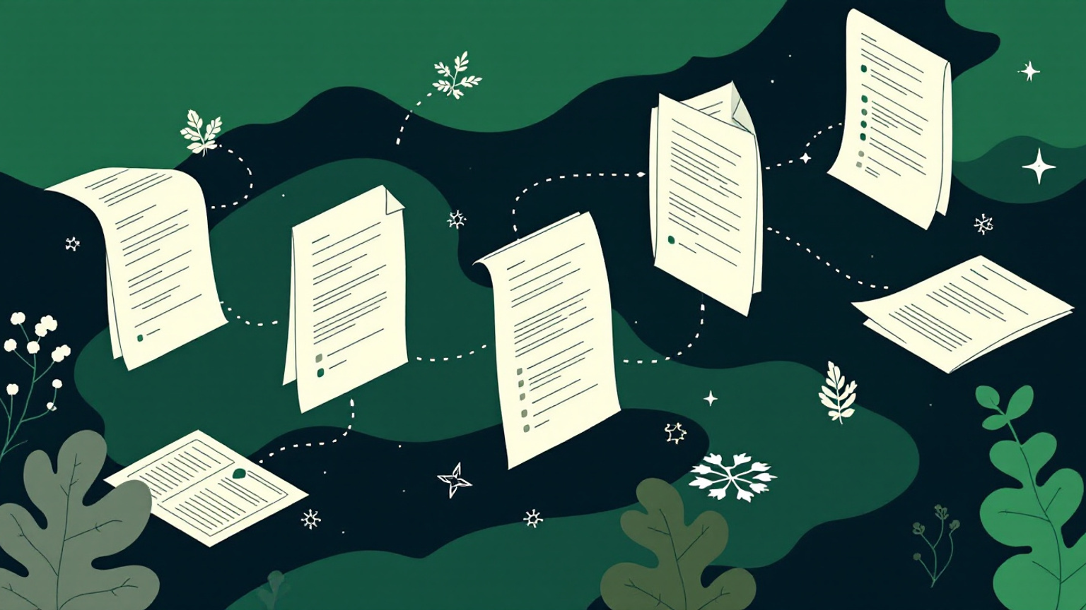 Abstract line illustration representing Affinity Logs Deal Flow. It Doesn't Read the Pitch Decks.