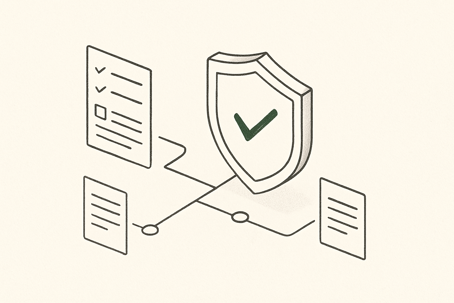 Abstract line illustration representing Document Automation Tools for Regulated Industries: Compliance & Speed
