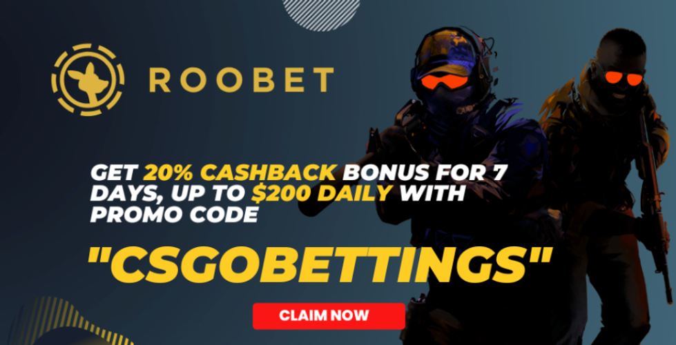 Use Roobet Promo Code “CSGOBETTINGS” Today and Enjoy 20% Cashback Up to $1400