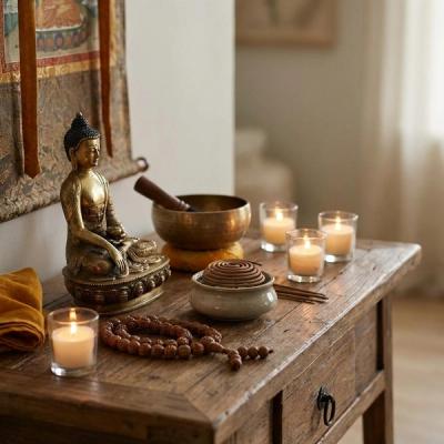 Bộ Tượng Phật Thích Ca (Gỗ Hoàng Dương)