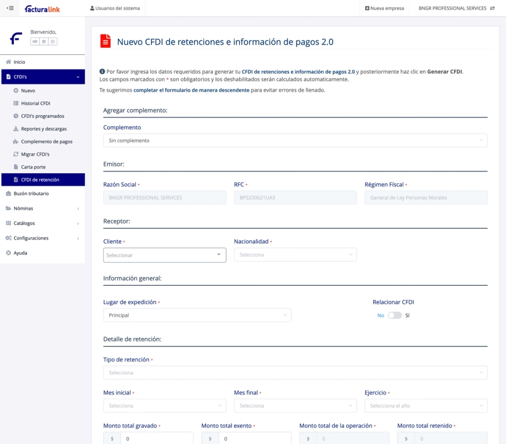 Características clave
