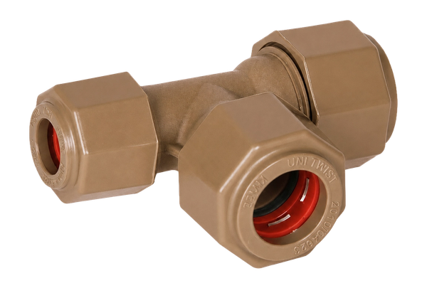 Red Tee CxCxC 22mm x 15mm x 22mm