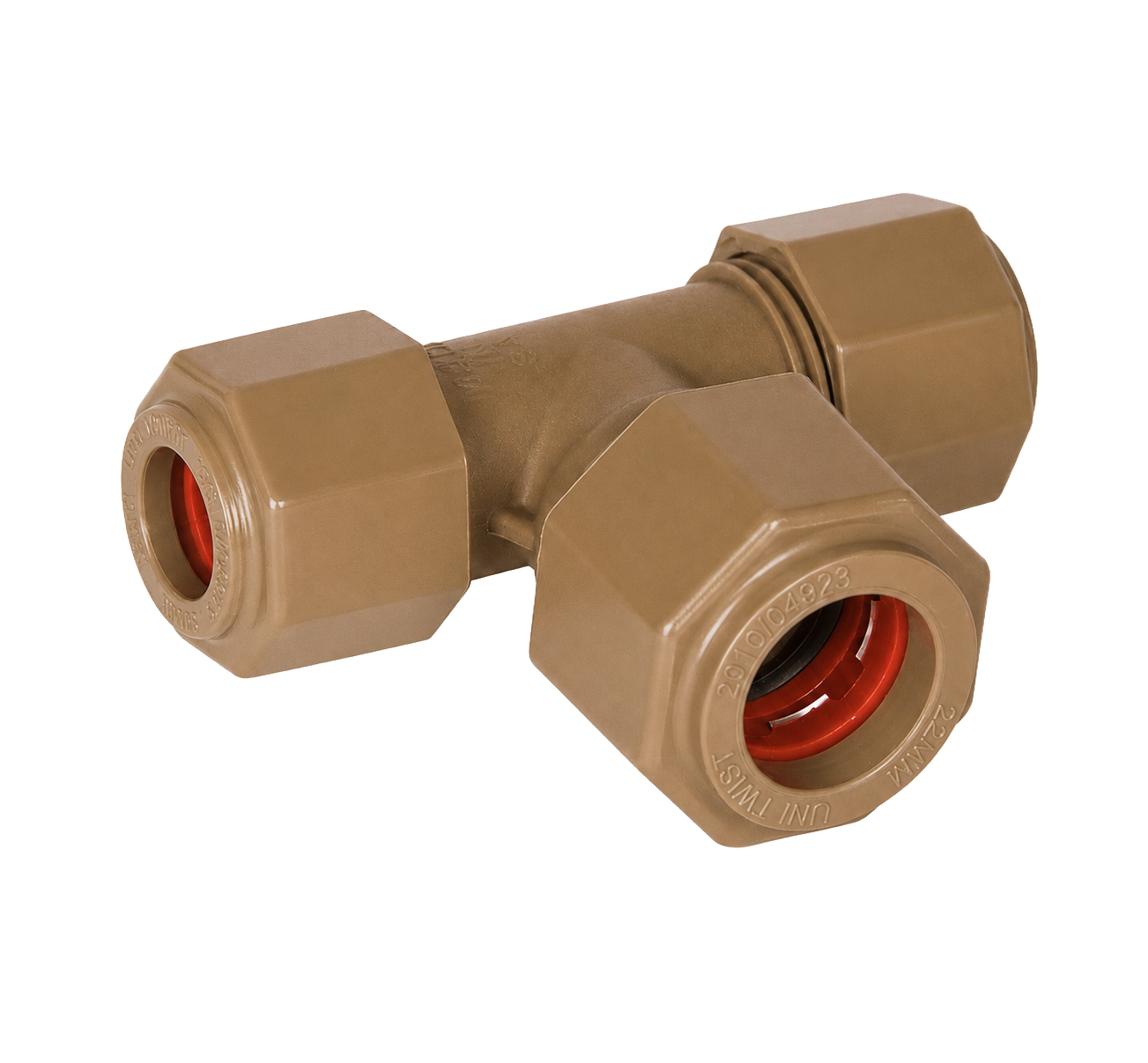 Red Tee CxCxC 15mm x 15mm x 22mm