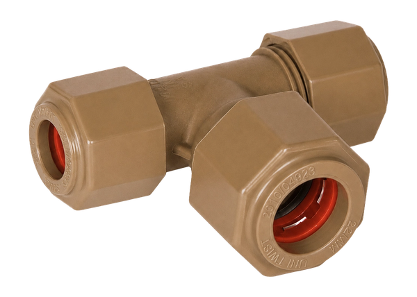 Red Tee CxCxC 15mm x 15mm x 22mm