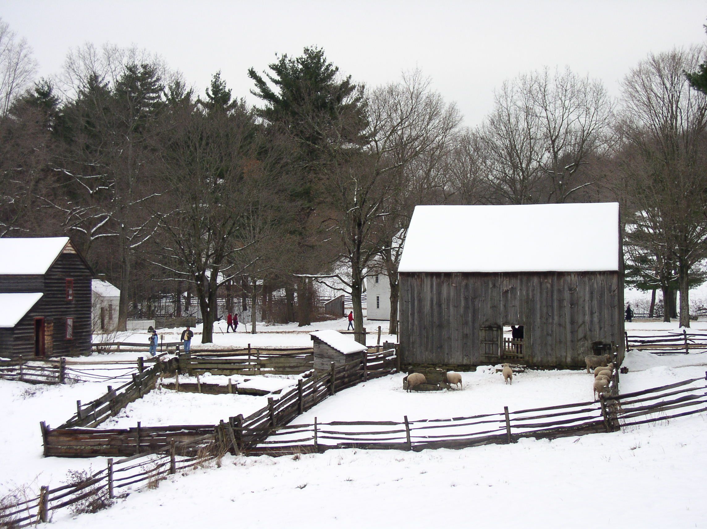 The center village at Old Sturbridge Village, a living history museum in Massachusetts.