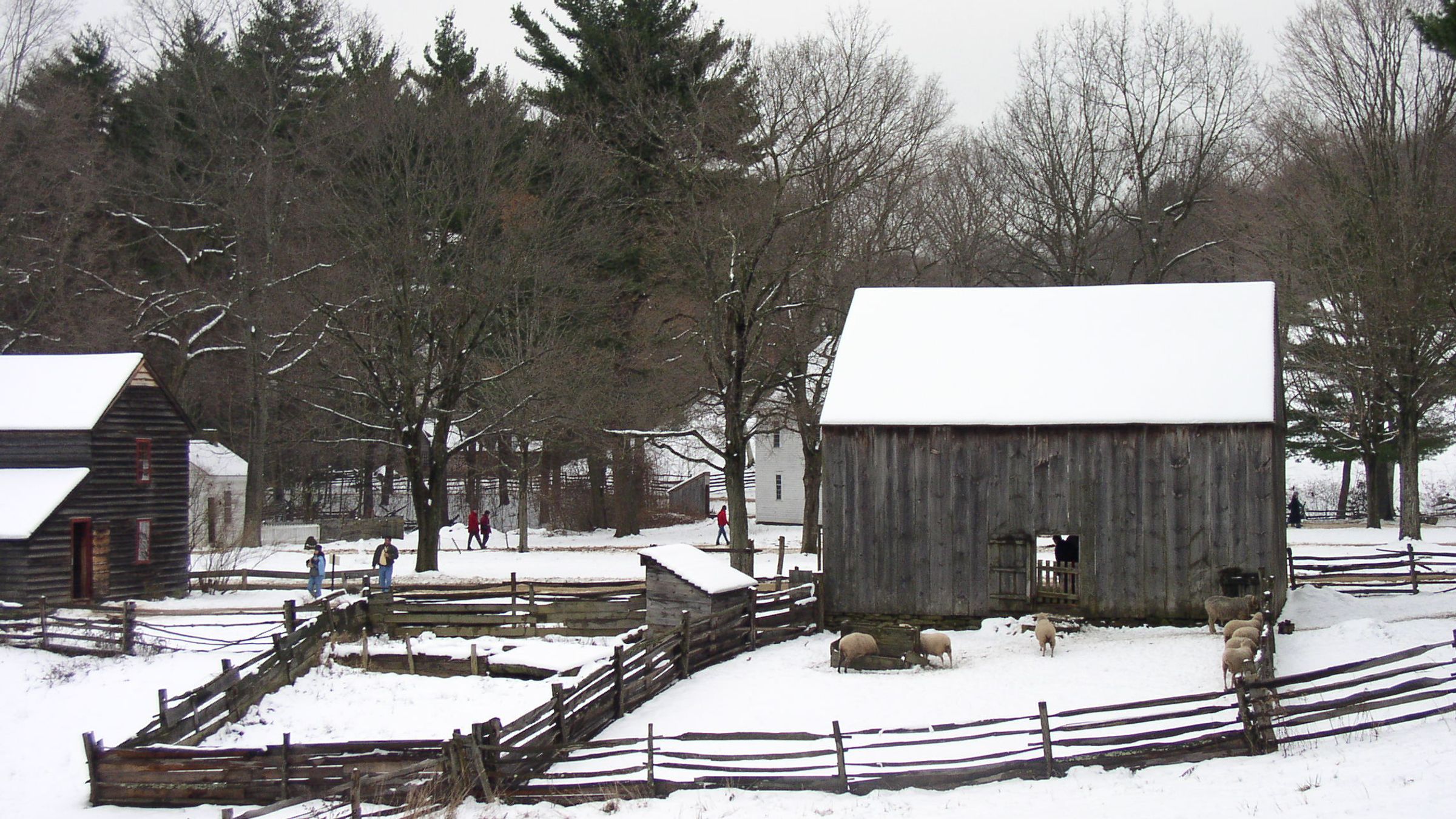 The center village at Old Sturbridge Village, a living history museum in Massachusetts.