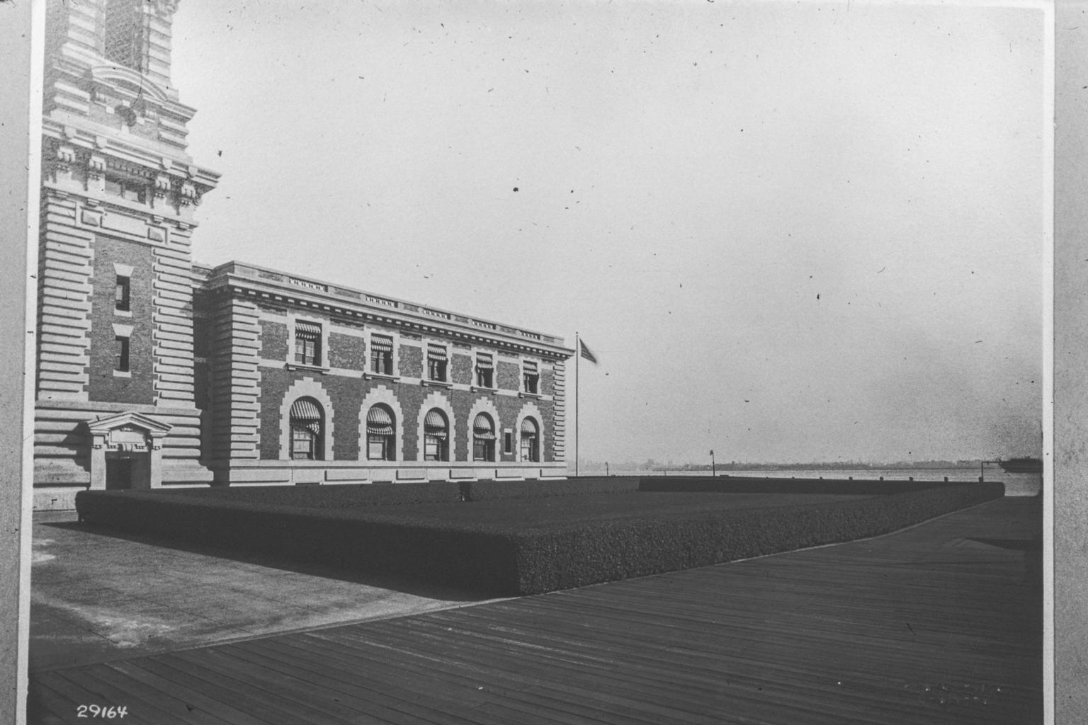 The Ellis Island immigration station in New York Harbor.
