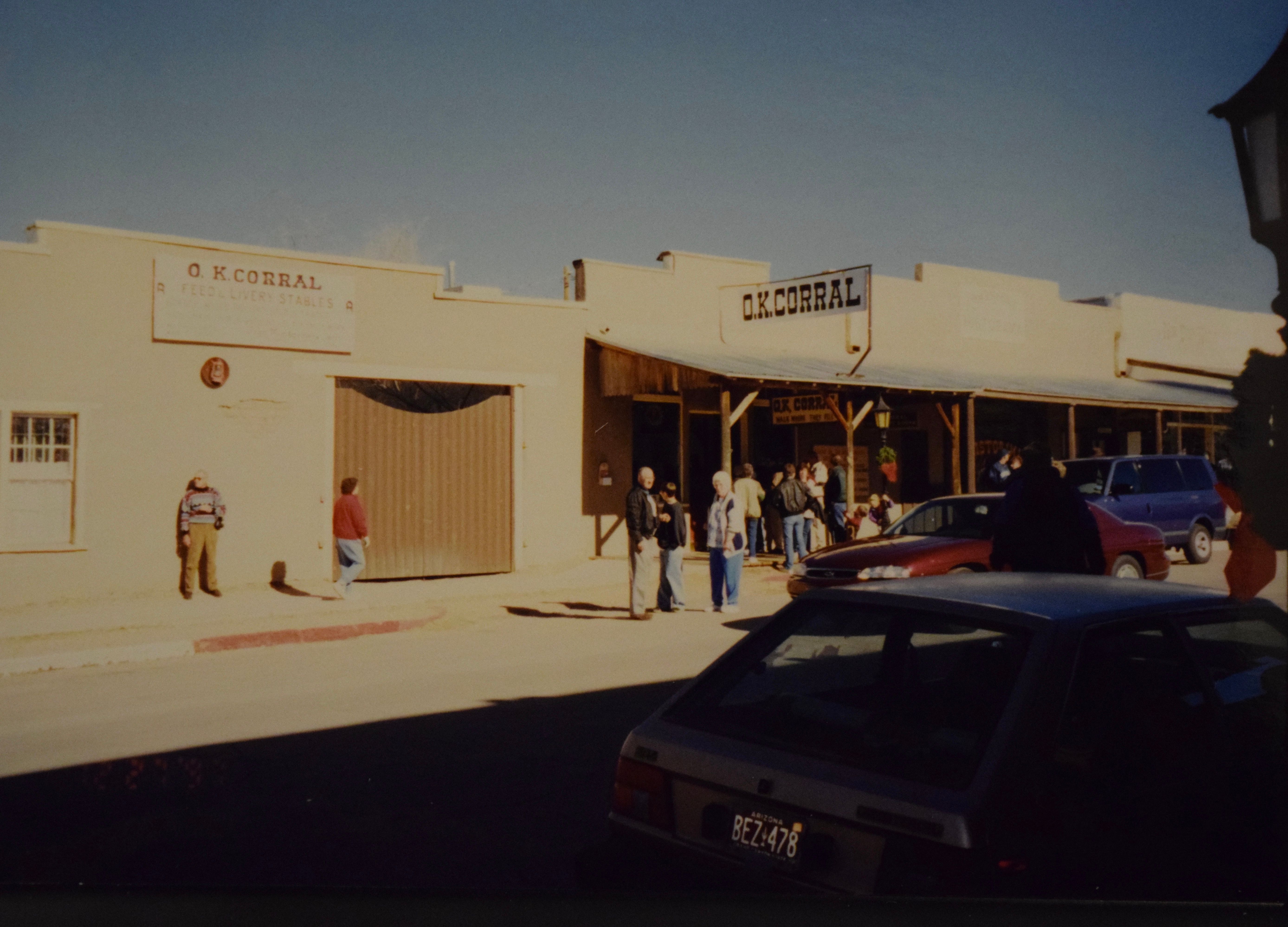 The O.K. Corral site on Allen Street in Tombstone, Arizona.