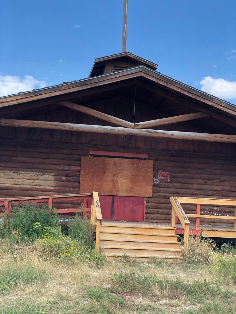 The church near the Wounded Knee massacre site on the Pine Ridge Reservation.